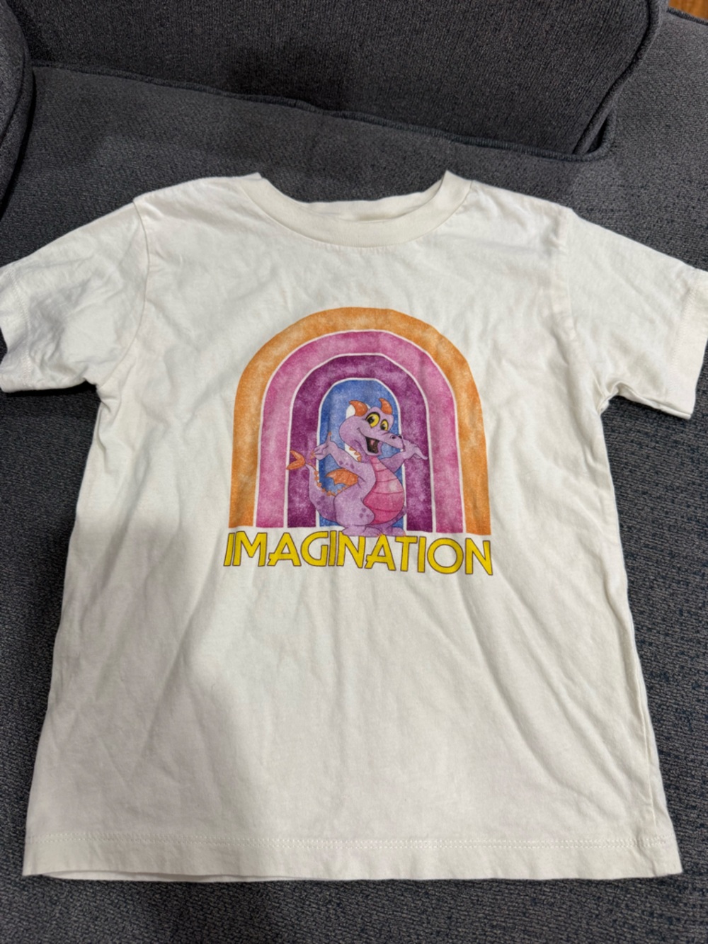 Kids Imagination Graphic Tee - White with Pink & Purple Figment